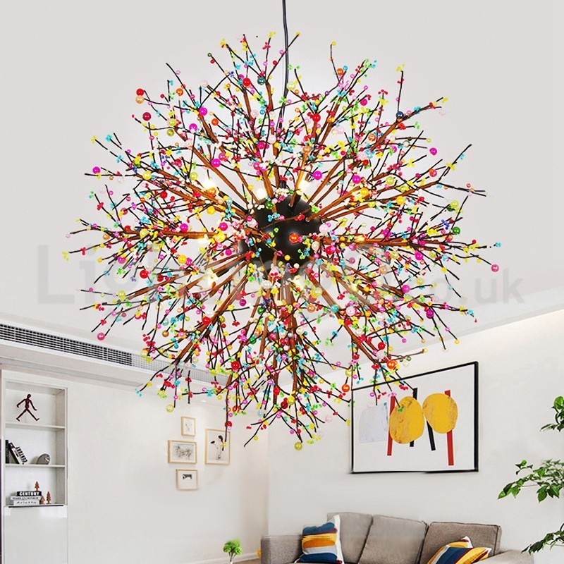 Lampadario nordico a forma di dente di leone colorato