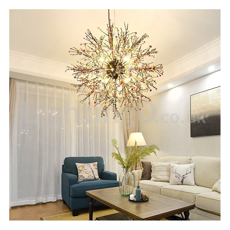Lampadario nordico a forma di dente di leone colorato