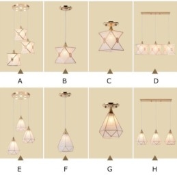 Lampada a sospensione moderna 1 o 3 luci E27 220 V cavo regolabile 1,2 m