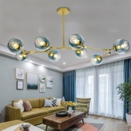 Lampadario moderno nordico in vetro Magic Bean