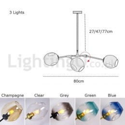 Lampadario moderno nordico in vetro Magic Bean
