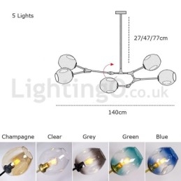 Lampadario moderno nordico in vetro Magic Bean