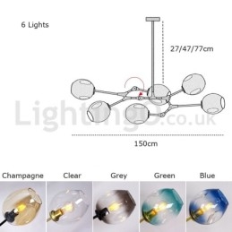 Lampadario moderno nordico in vetro Magic Bean