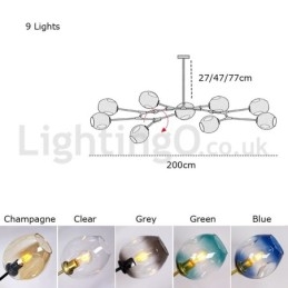Lampadario moderno nordico in vetro Magic Bean