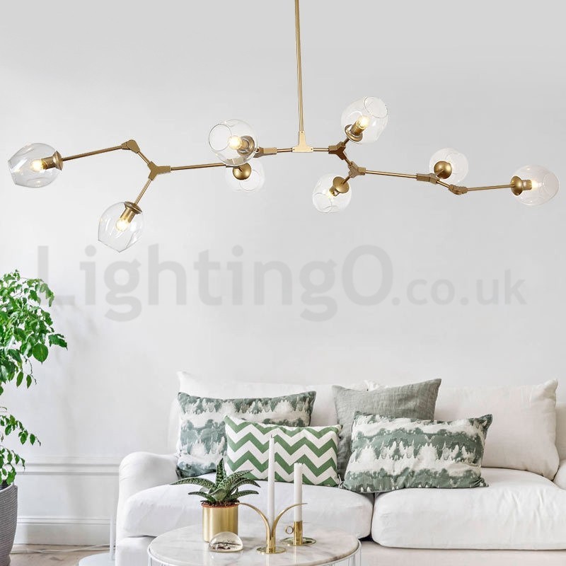 Lampadario moderno nordico in vetro Magic Bean