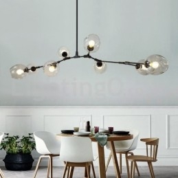Lampadario moderno nordico in vetro Magic Bean
