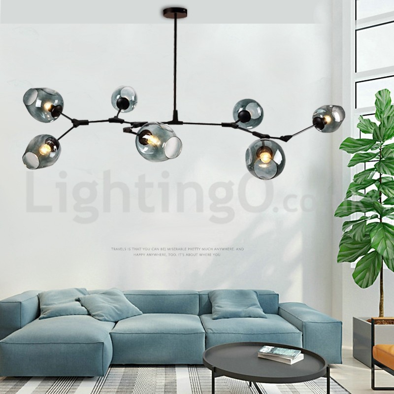 Lampadario moderno nordico in vetro Magic Bean