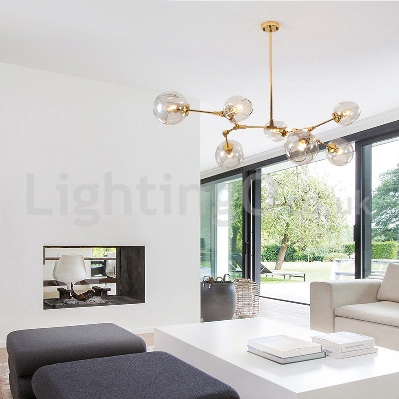 Lampadario moderno nordico in vetro Magic Bean