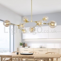 Lampadario moderno nordico in vetro Magic Bean