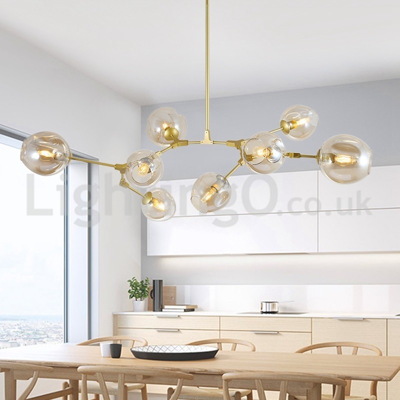 Lampadario moderno nordico in vetro Magic Bean