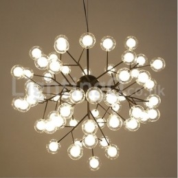 Lampadario moderno nordico in vetro a bolle, attacco G4, 9-63 luci