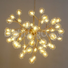 Lampadario moderno nordico in vetro a bolle, attacco G4, 9-63 luci