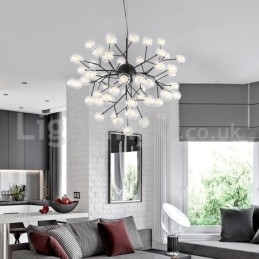 Lampadario moderno nordico in vetro a bolle, attacco G4, 9-63 luci