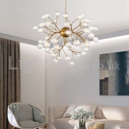 Lampadario moderno nordico in vetro a bolle, attacco G4, 9-63 luci