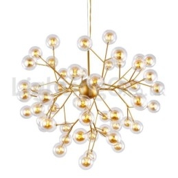Lampadario moderno nordico in vetro a bolle, attacco G4, 9-63 luci
