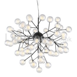 Lampadario moderno nordico in vetro a bolle, attacco G4, 9-63 luci
