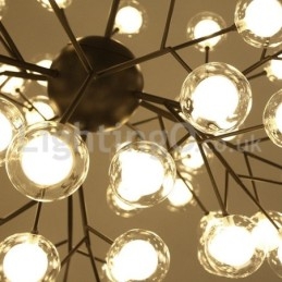 Lampadario moderno nordico in vetro a bolle, attacco G4, 9-63 luci