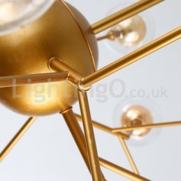 Lampadario moderno nordico in vetro a bolle, attacco G4, 9-63 luci