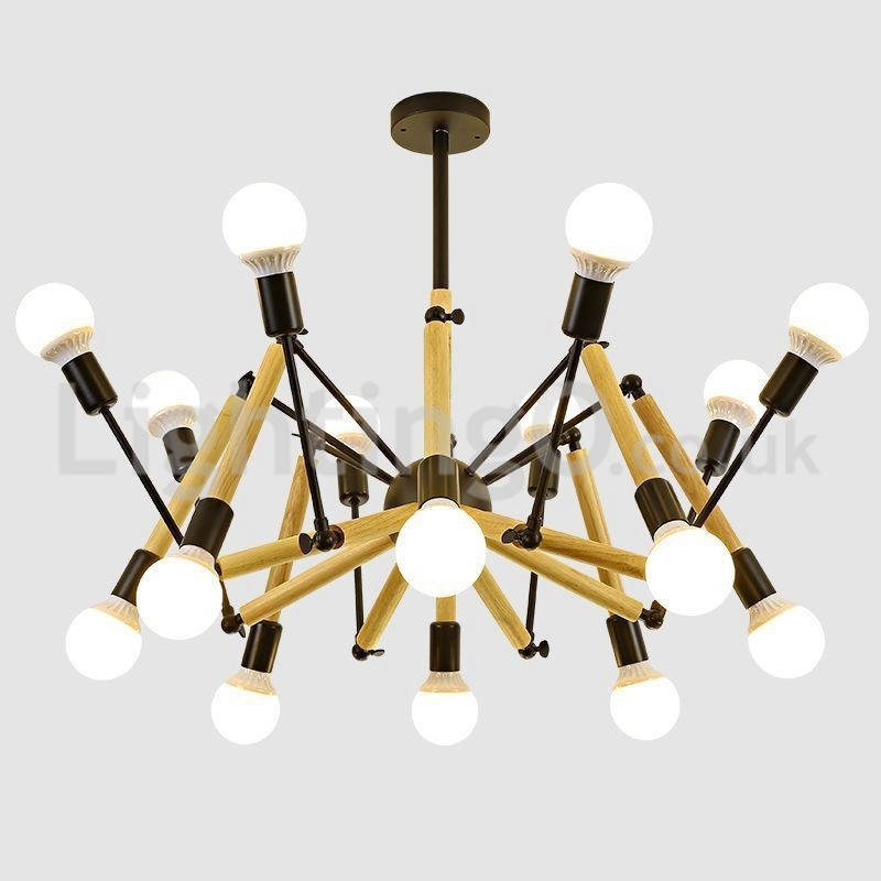 Lampadario moderno nordico a ragno 105 × 55 cm E27 6/8/10/12/16 luci