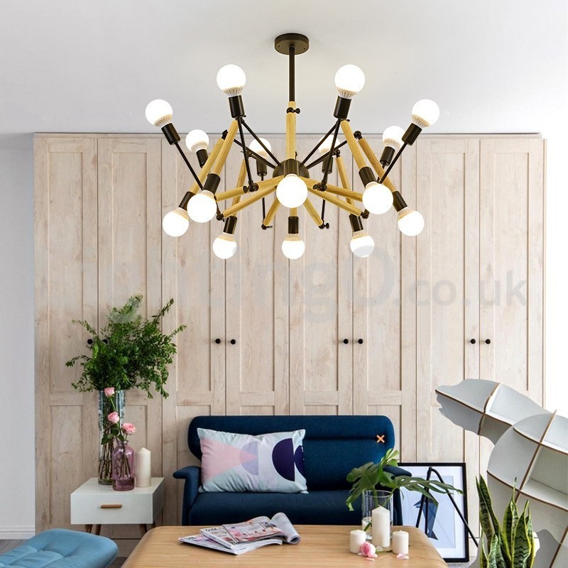 Lampadario moderno nordico a ragno 105 × 55 cm E27 6/8/10/12/16 luci