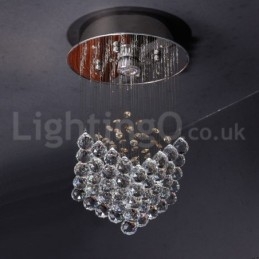 Lampadario da soffitto moderno in cristallo K9, 1 luce, LED integrato