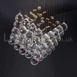 Lampadario da soffitto moderno in cristallo K9, 1 luce, LED integrato