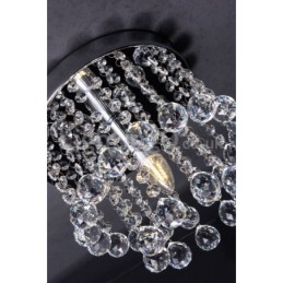 Lampadario rotondo in cristallo a filo da portico E14