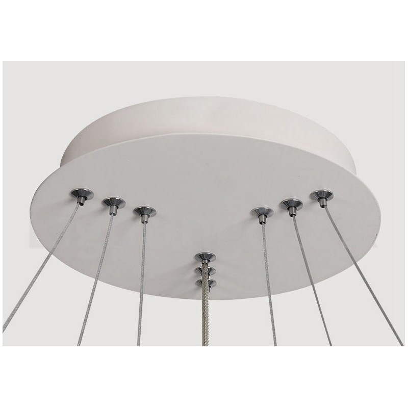 Lampada a sospensione LED dimmerabile Outside the Circles con telecomando, anelli moderni