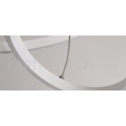 Lampada a sospensione LED dimmerabile Outside the Circles con telecomando, anelli moderni