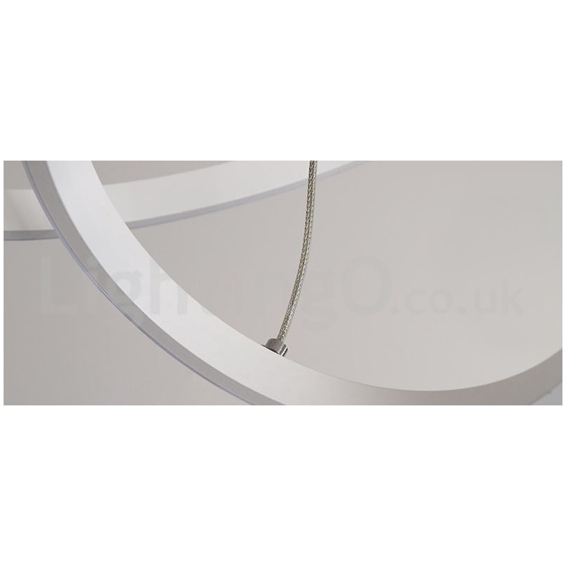 Lampada a sospensione LED dimmerabile Outside the Circles con telecomando, anelli moderni