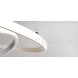Lampada a sospensione LED dimmerabile Outside the Circles con telecomando, anelli moderni
