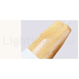 Lampada a sospensione in legno con paralume in acrilico, 1 luce o 3 luci