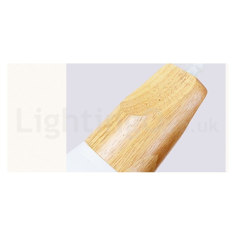 Lampada a sospensione in legno con paralume in acrilico, 1 luce o 3 luci