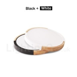Plafoniera rotonda in legno multicolore ultra sottile con paralume in acrilico stile nordico