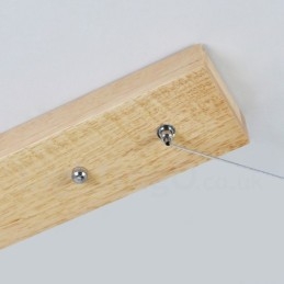 Lampada a sospensione moderna in legno con paralume in acrilico