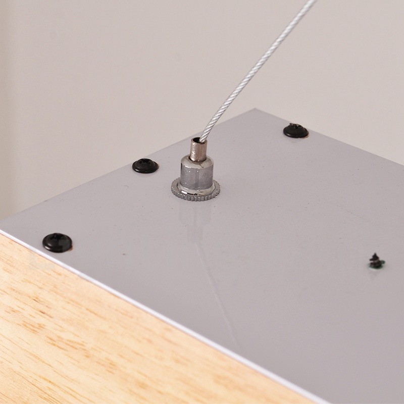 Lampada a sospensione moderna in legno con paralume in acrilico