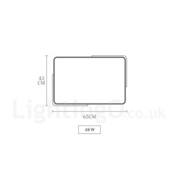 Plafoniera rettangolare LED dimmerabile in legno e acrilico, ultrasottile, stile nordico