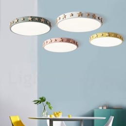 Plafoniera circolare in legno multicolore ultra sottile dimmerabile con paralume in acrilico stile nordico