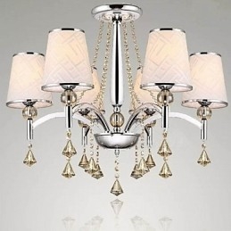Lampadario moderno contemporaneo in cromo e cristallo