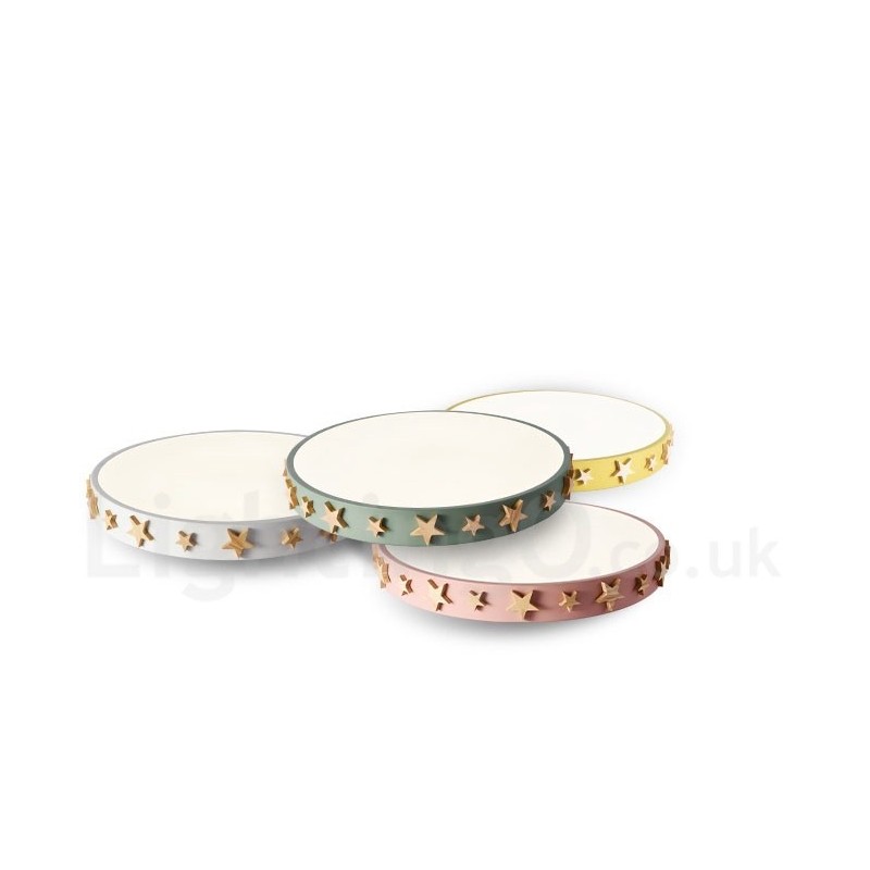 Plafoniera circolare in legno multicolore ultra sottile dimmerabile con paralume in acrilico stile nordico