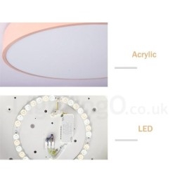 Plafoniera circolare in legno multicolore ultra sottile dimmerabile con paralume in acrilico stile nordico