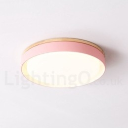 Plafoniera circolare LED in legno multicolore dimmerabile con paralume in acrilico, Ø 47,5 cm