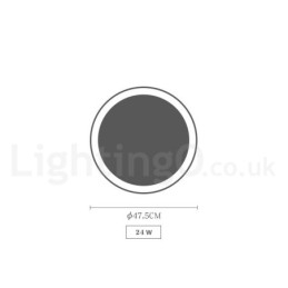 Plafoniera circolare LED in legno multicolore dimmerabile con paralume in acrilico, Ø 47,5 cm