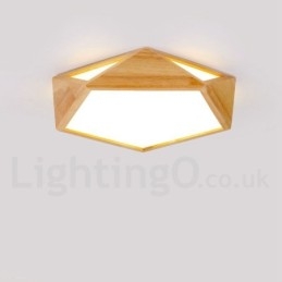 Plafoniera LED nordica in legno e acrilico dimmerabile