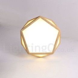 Plafoniera LED nordica in legno e acrilico dimmerabile