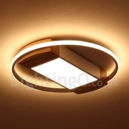 Plafoniera rotonda in legno bianco dimmerabile, ultrasottile, utilizzabile anche come applique