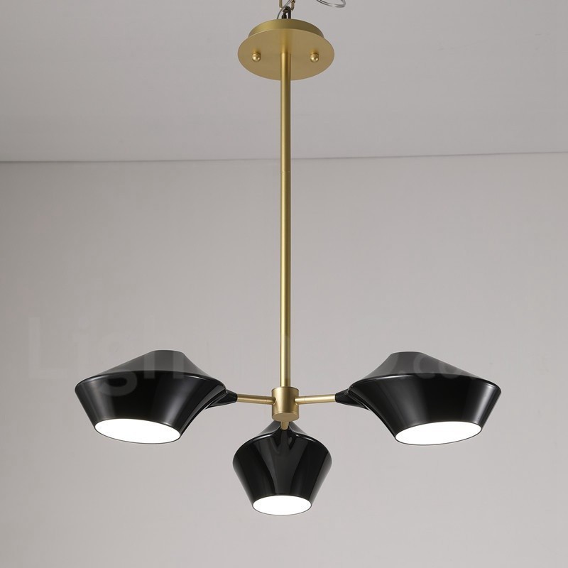 Lampadario moderno contemporaneo a tubi con paralumi in acrilico bianco e nero E14