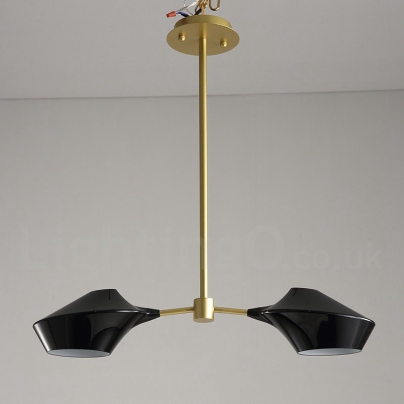 Lampadario moderno contemporaneo a tubi con paralumi in acrilico bianco e nero E14