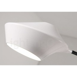 Lampadario moderno contemporaneo a tubi con paralumi in acrilico bianco e nero E14