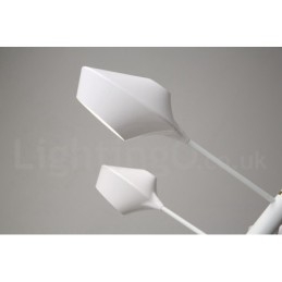 Lampadario moderno contemporaneo a tubi con paralumi in acrilico bianco e nero E14